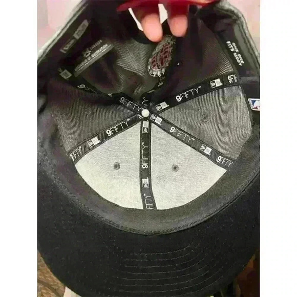 Mitchell & Ness Brooklyn Nets 9FIFTY Snapback Hat Gray Adjustable Unisex - Picture 11 of 11